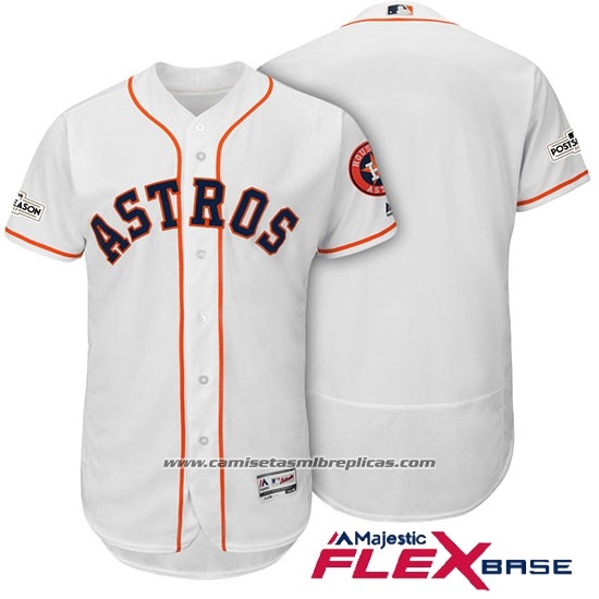 Camiseta Beisbol Hombre Houston Astros 2017 Postemporada Astros Blanco Flex Base